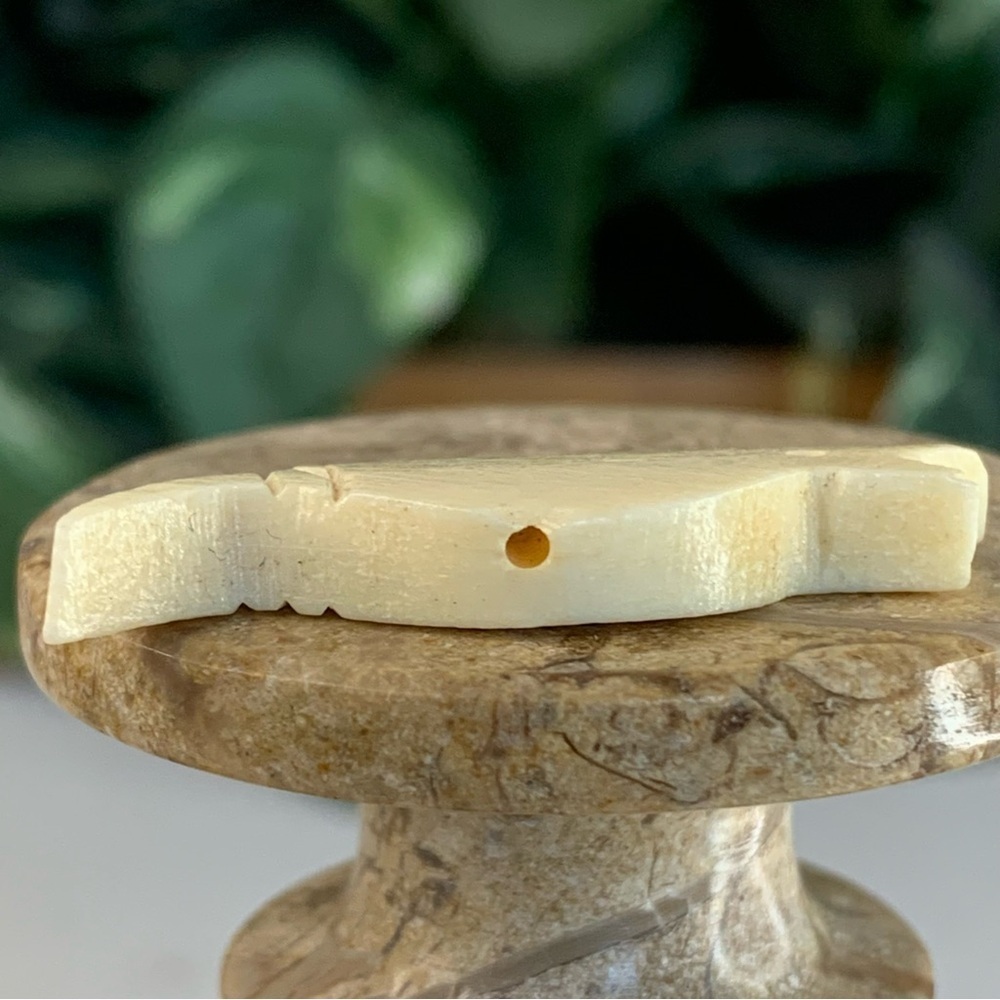 Armadillo Bone Bead Fetish Animal Carving Drilled Hand Carved Mammal 1.4" x .5" - Picture 8 of 13